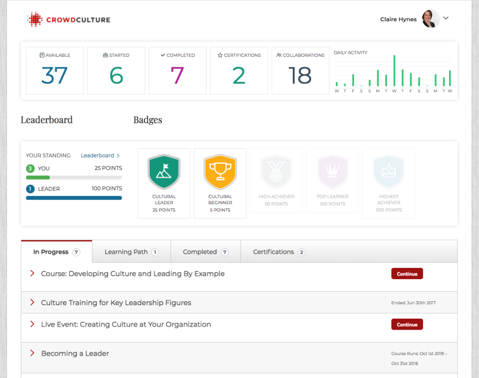 screenshot of Thought Industries